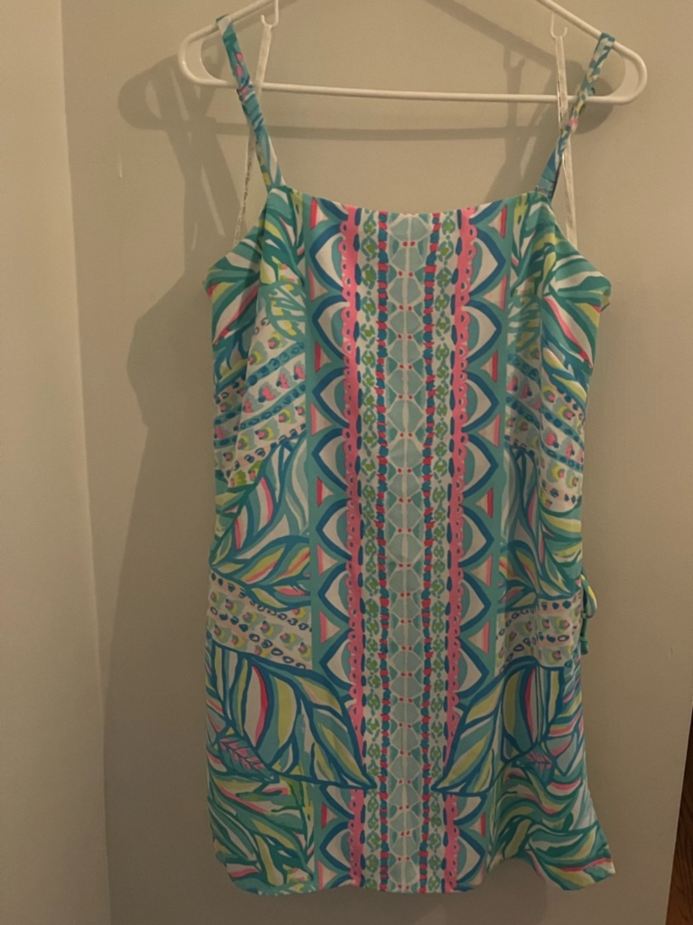 Lilly Pulitzer Colorful Tropical Print Spaghetti Strap Dress Romper shorts